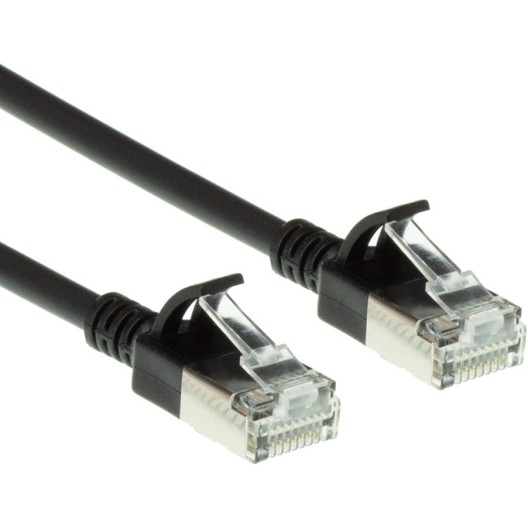 ACT Connectivity LSZH U/FTP CAT6A datacenter slimline patchkabel snagless met RJ45 connectoren kabel 10 meter