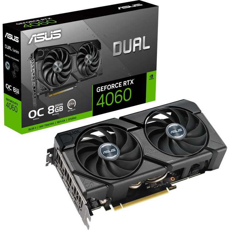 ASUS DUAL GeForce RTX 4060 EVO OC grafische kaart 1x HDMI, 3x DisplayPort, DLSS 3