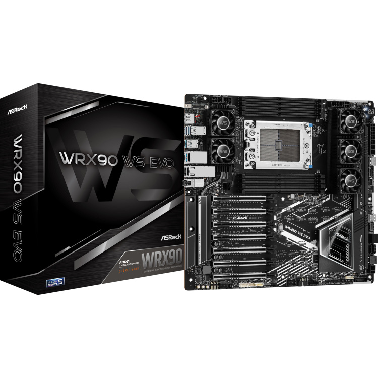 ASRock WRX90 WS EVO moederbord RAID, 2x 2,5Gb-LAN, Sound