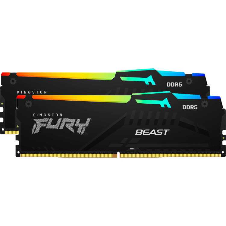 Kingston FURY 16 GB DDR5-6000 Kit werkgeheugen KF560C30BBEAK2-16, Fury Beast RGB, XMP, EXPO