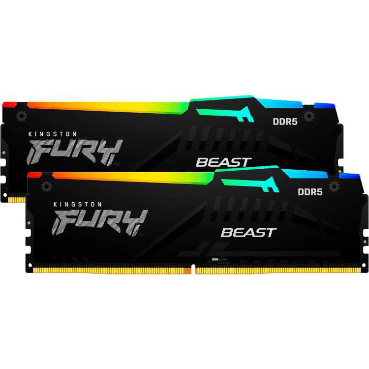 Kingston FURY 32 GB DDR5-6400 Kit werkgeheugen KF564C32BBAK2-32, Fury Beast RGB, XMP