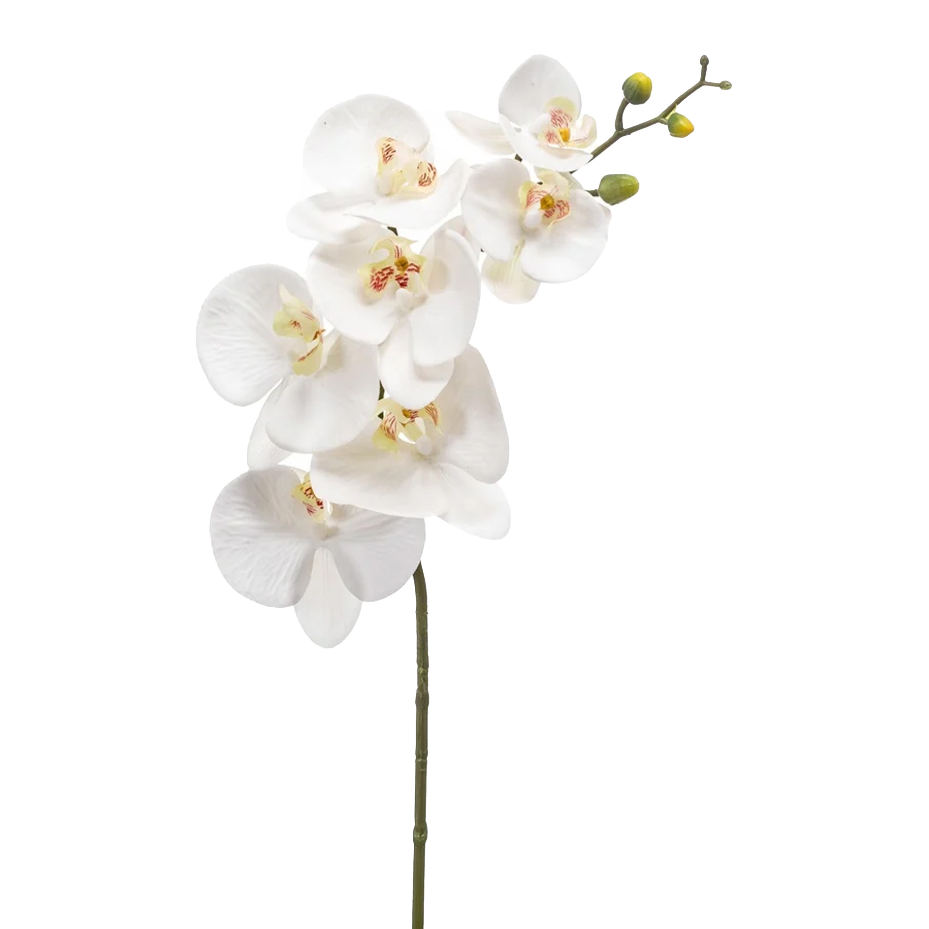 Kunstbloem Orchidee - 83 cm - wit - losse tak - kunst zijdebloem - Phalaenopsis -