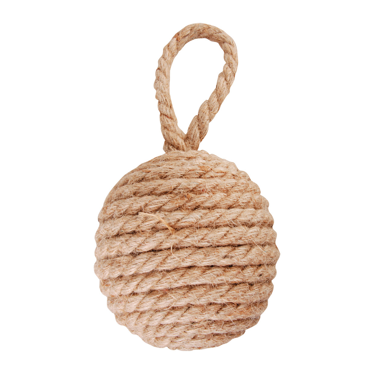 Esschert design deurstopper knoop - 1.7 kilo - bruin - jute - 14 x 14 cm -