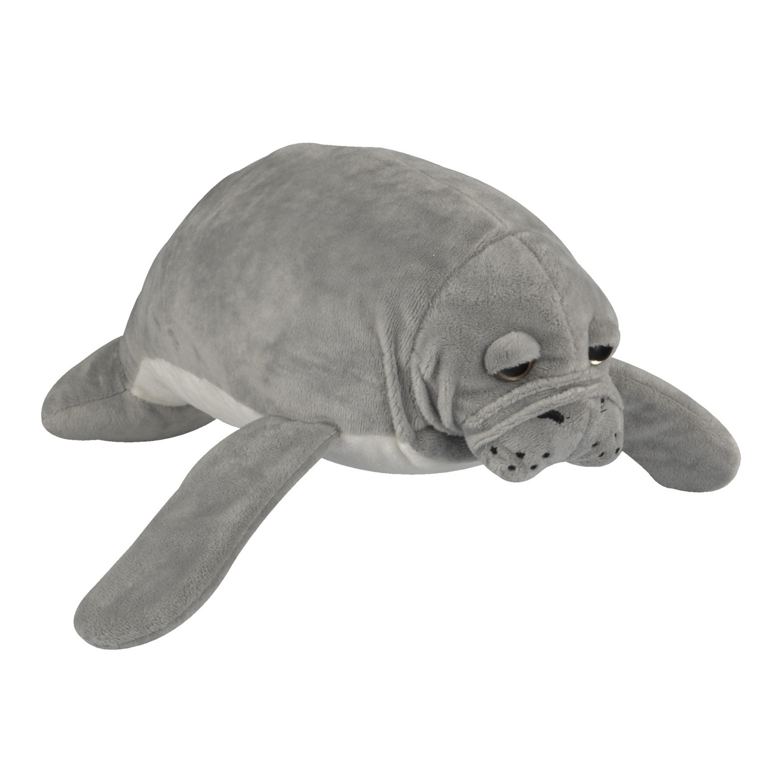Knuffeldier Zeekoe - zachte pluche stof - premium kwaliteit knuffels - grijs - 58 cm -