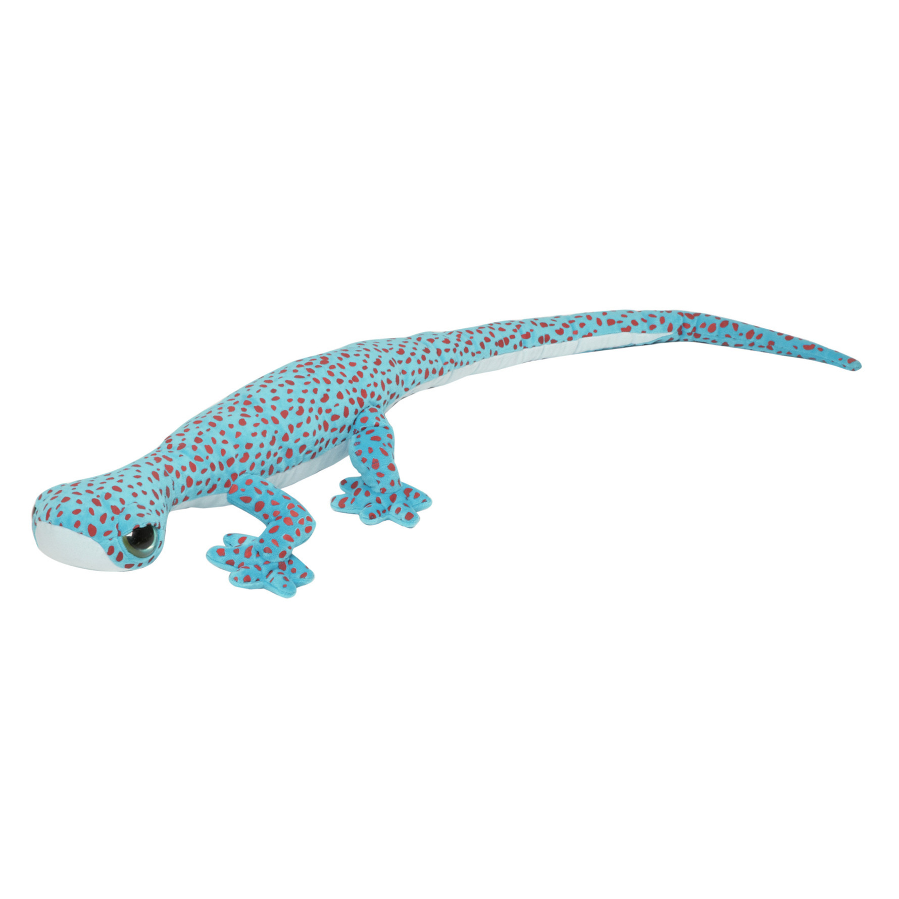 Knuffeldier Gekko Hagedis - zachte pluche stof - premium kwaliteit knuffels - blauw - 112 cm -