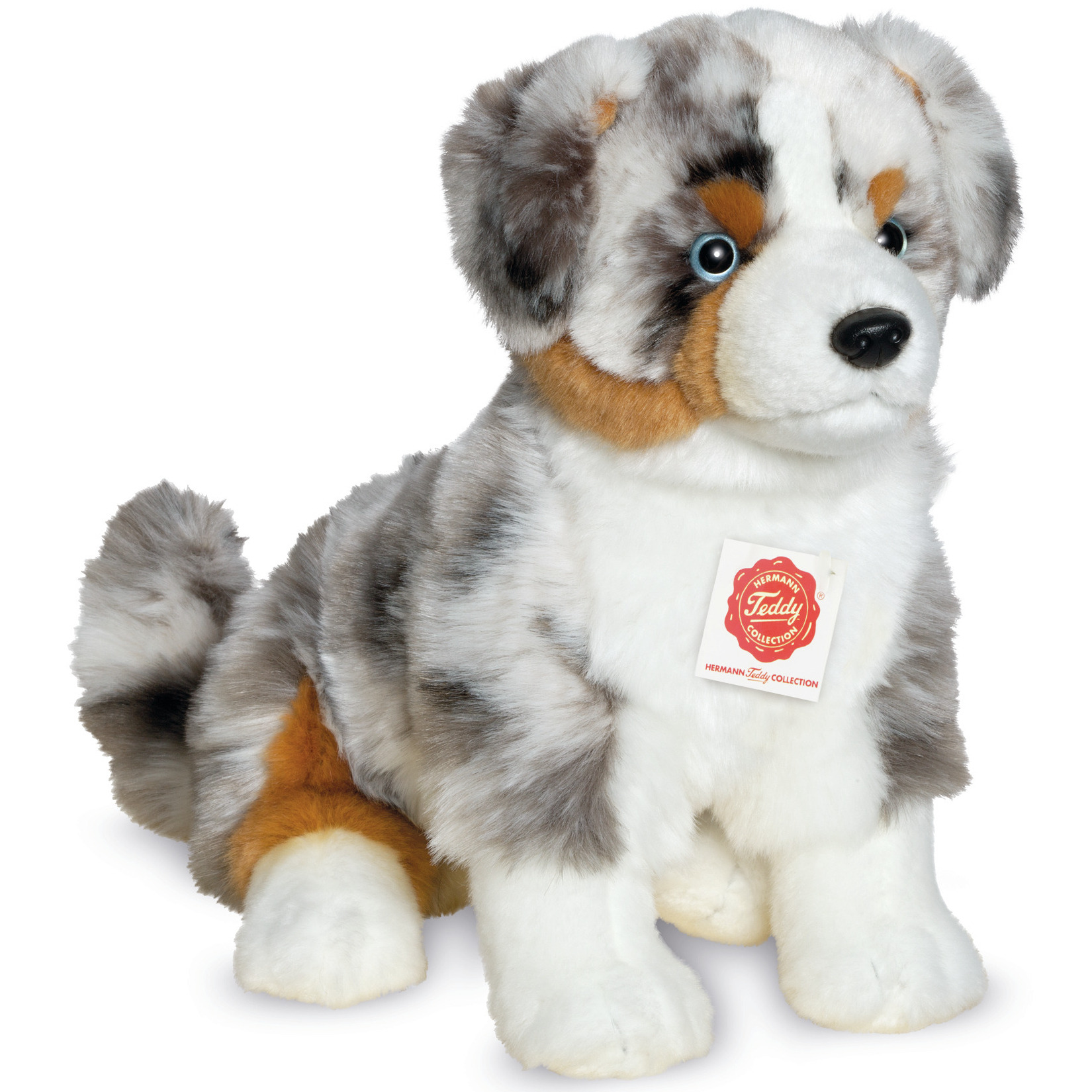 Knuffeldier hond Australische herder - zachte pluche stof - premium kwaliteit knuffels - 30 cm -