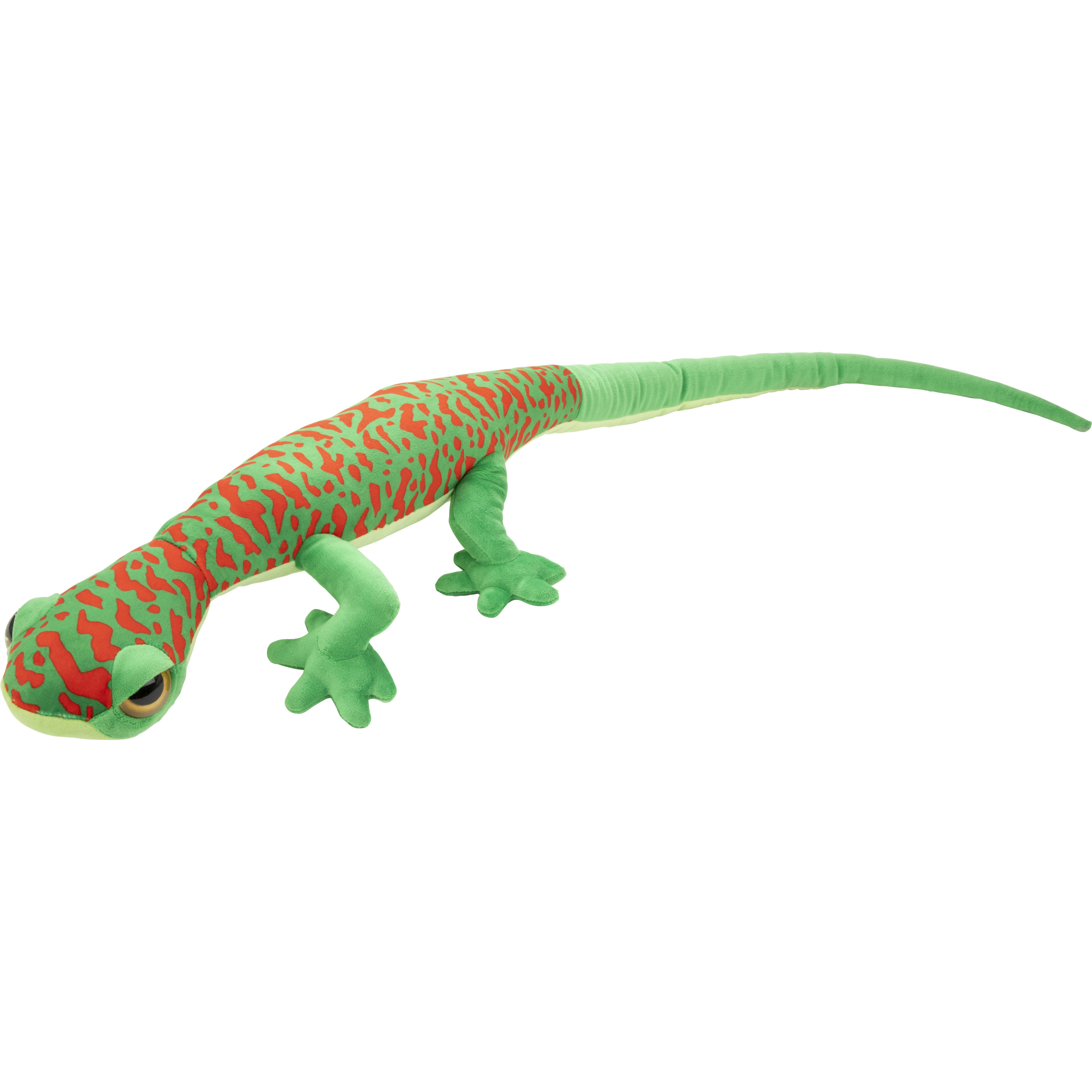 Nature Planet Knuffeldier Gekko Hagedis - pluche knuffel - 112 cm - bosdiertje -