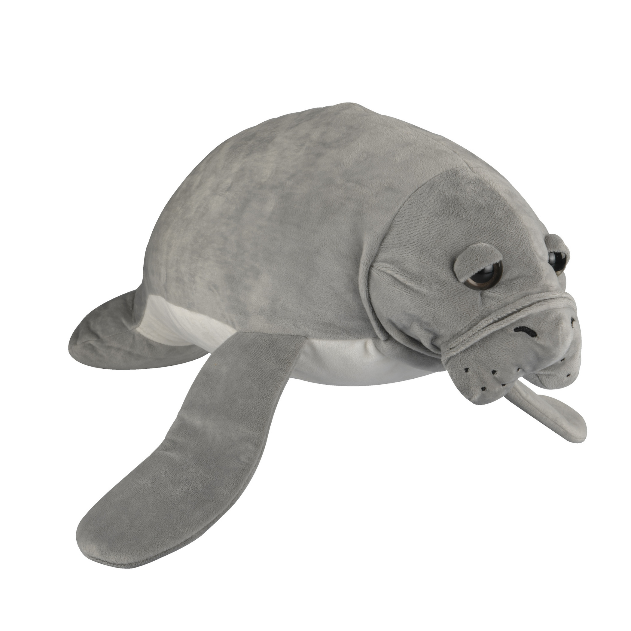 Knuffeldier Zeekoe - zachte pluche stof - premium kwaliteit knuffels - grijs - 68 cm -