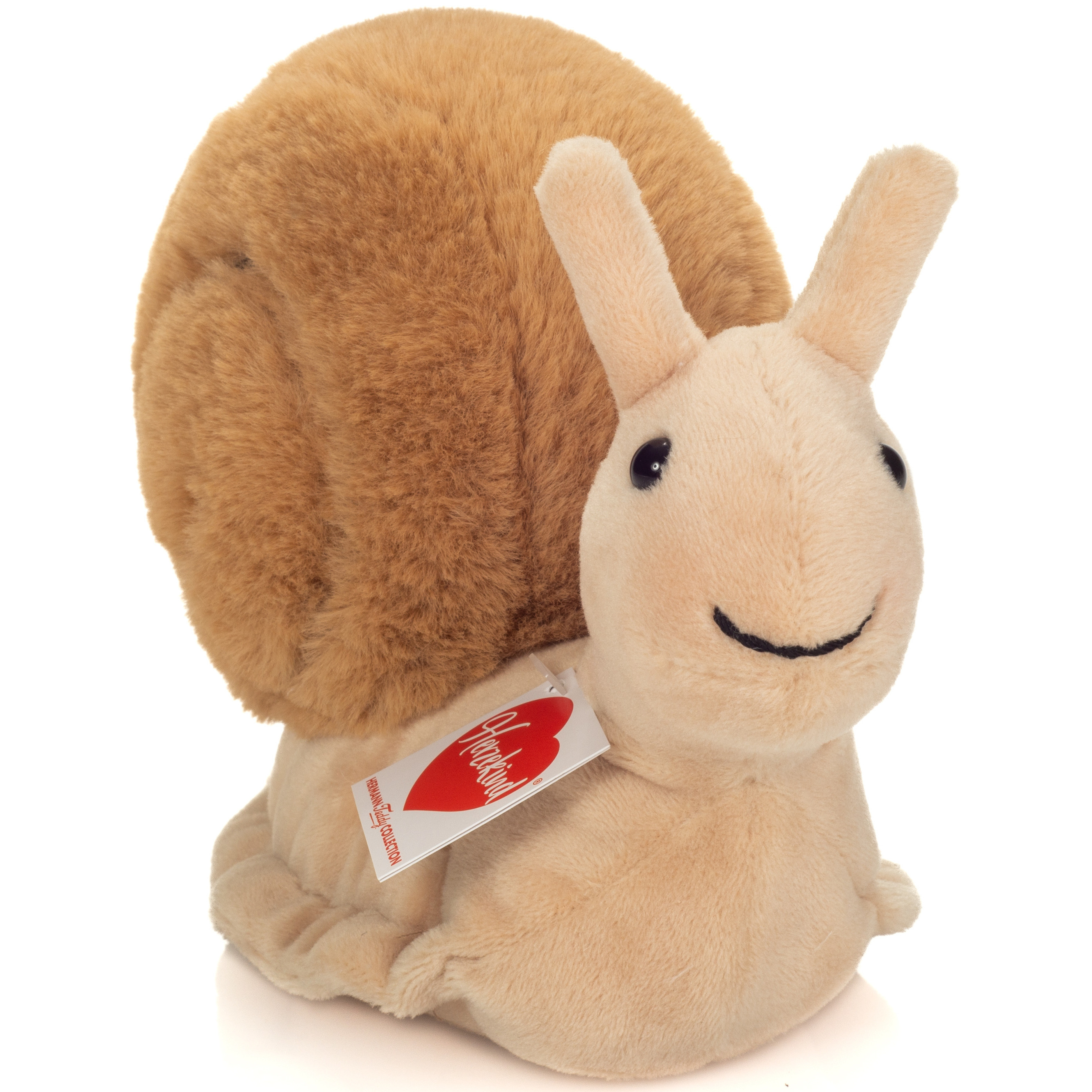 Knuffeldier Slak - zachte pluche stof - premium kwaliteit knuffels - bruin - 20 cm -