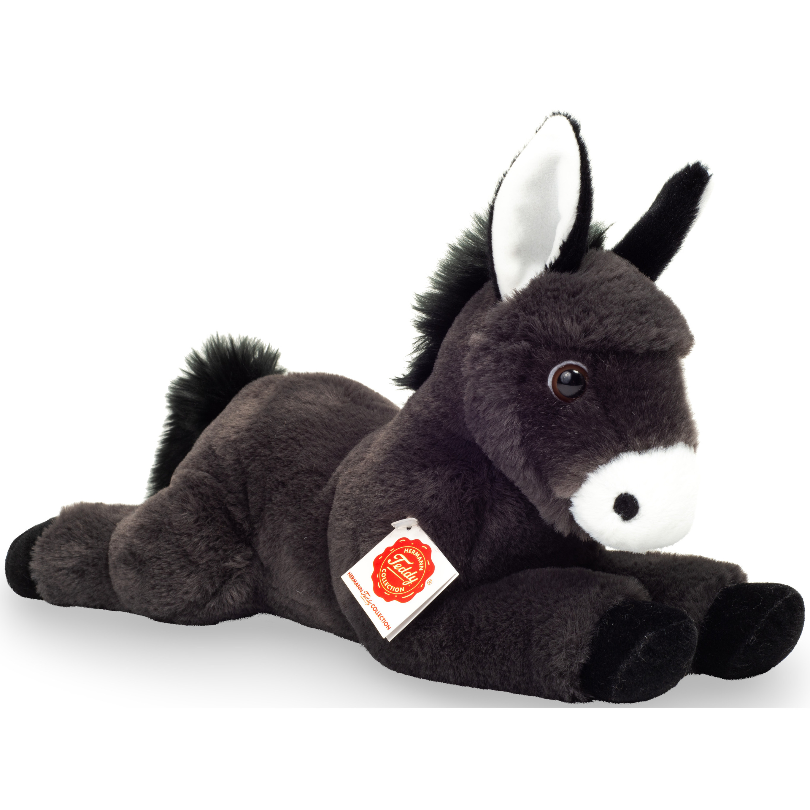 Knuffeldier Ezel - zachte pluche stof - premium kwaliteit knuffels - grijs - 34 cm -