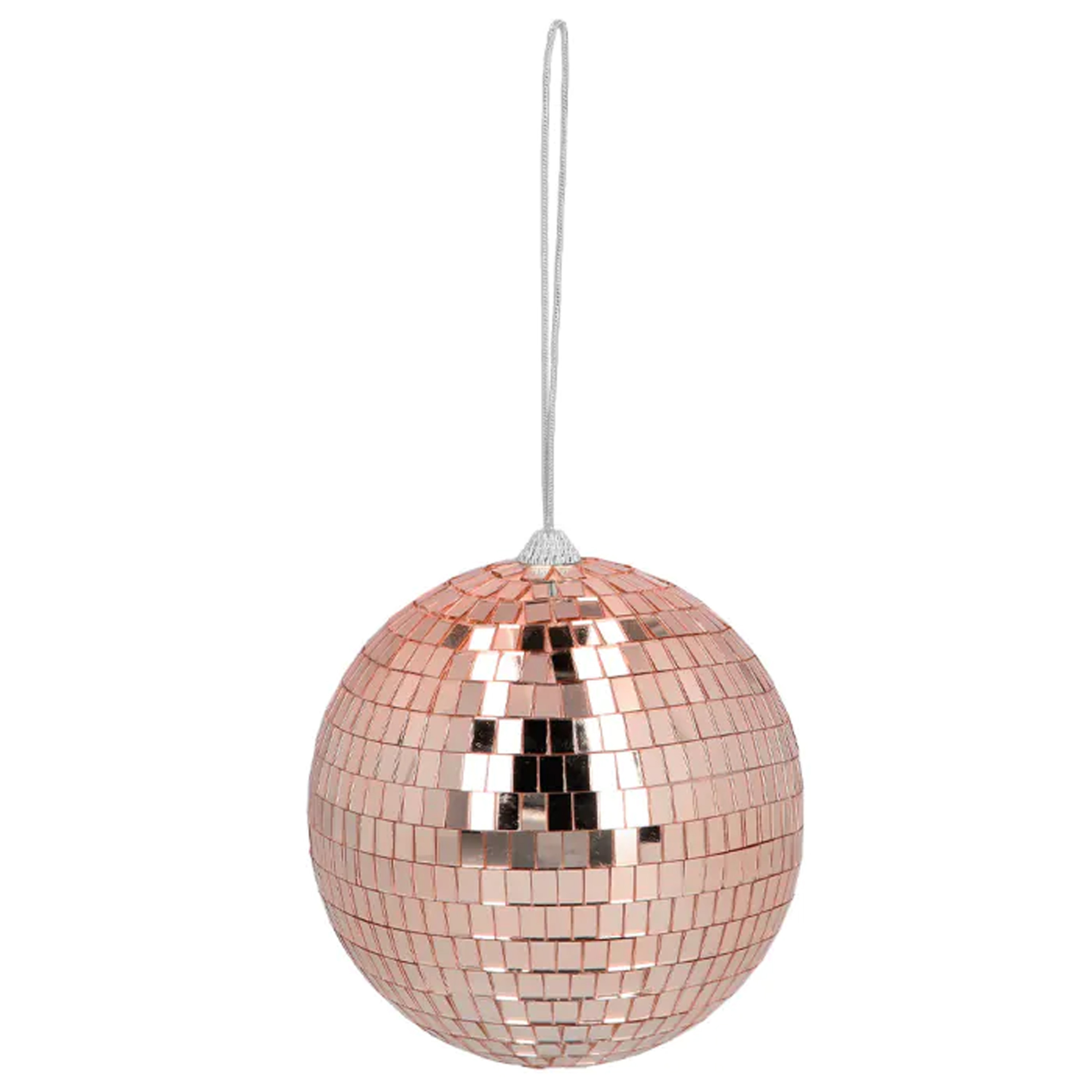 Disco spiegel bal - rond - rose goud - Dia 15 cm - Seventies/eighties thema versiering -