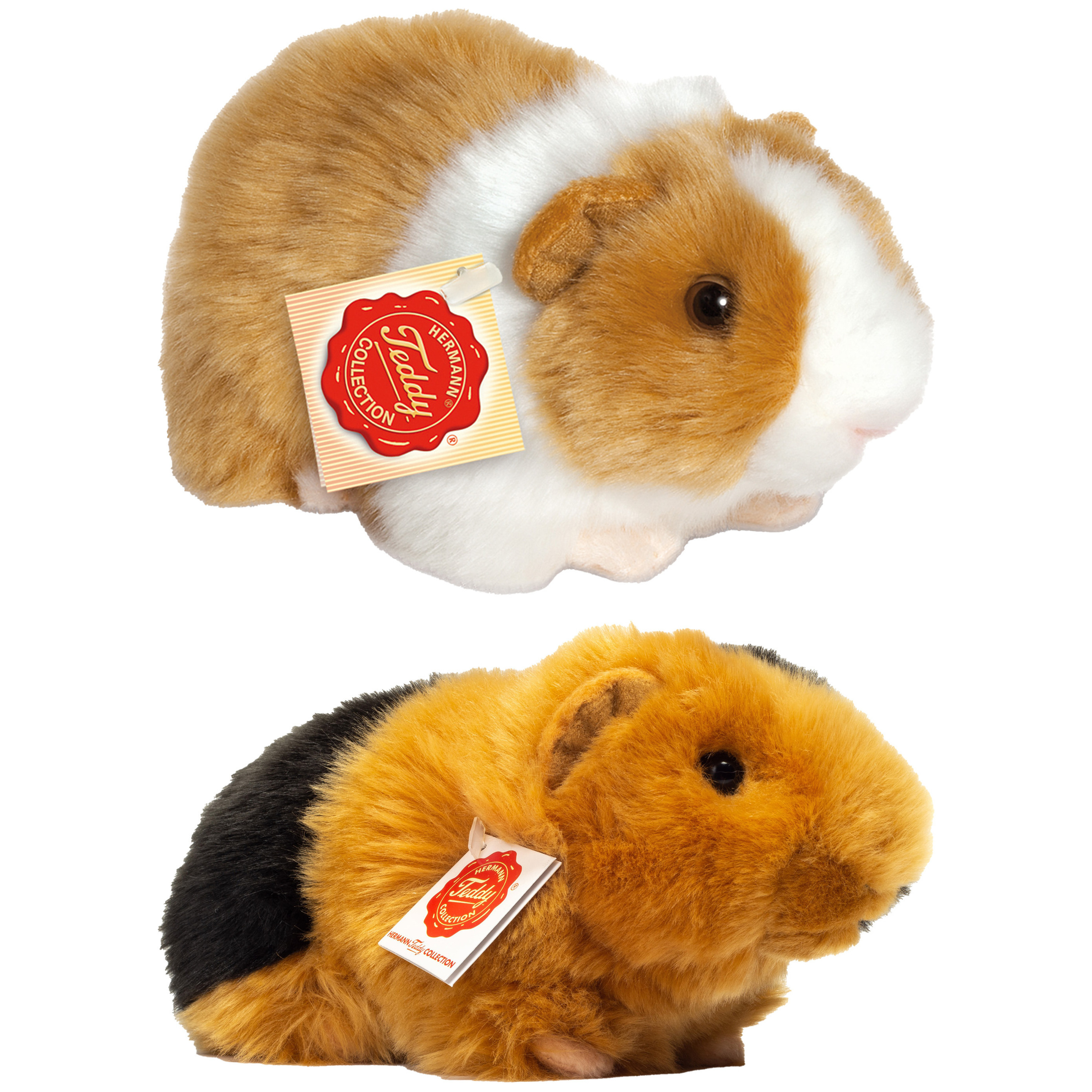 Knuffeldier Cavia set 2x stuks - zachte pluche - premium knuffels - multi kleuren - 20 cm -