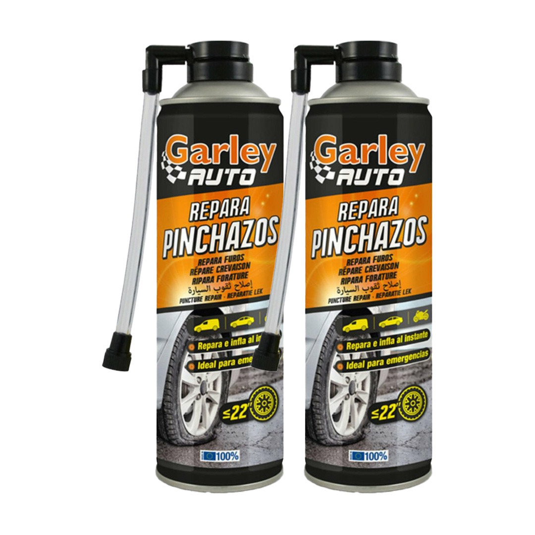 Bandenreparatie spray - 2x - auto/scooter - 500 ml - bandenreparatieset -