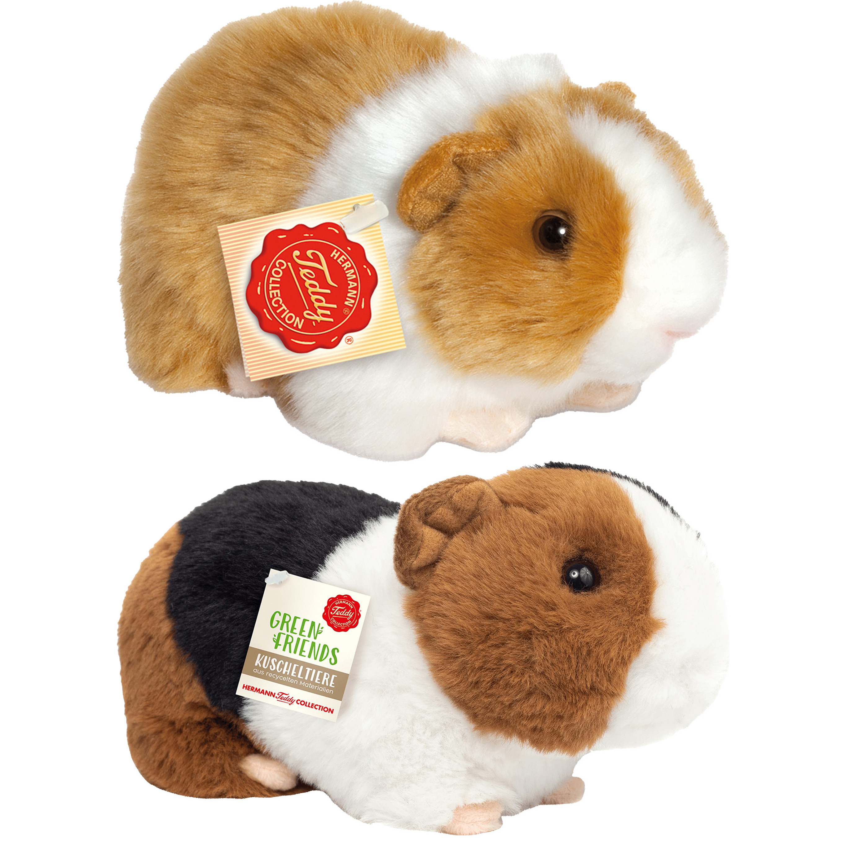 Knuffeldier Cavia set 2x stuks - zachte pluche - premium knuffels - multi kleuren - 20 cm -