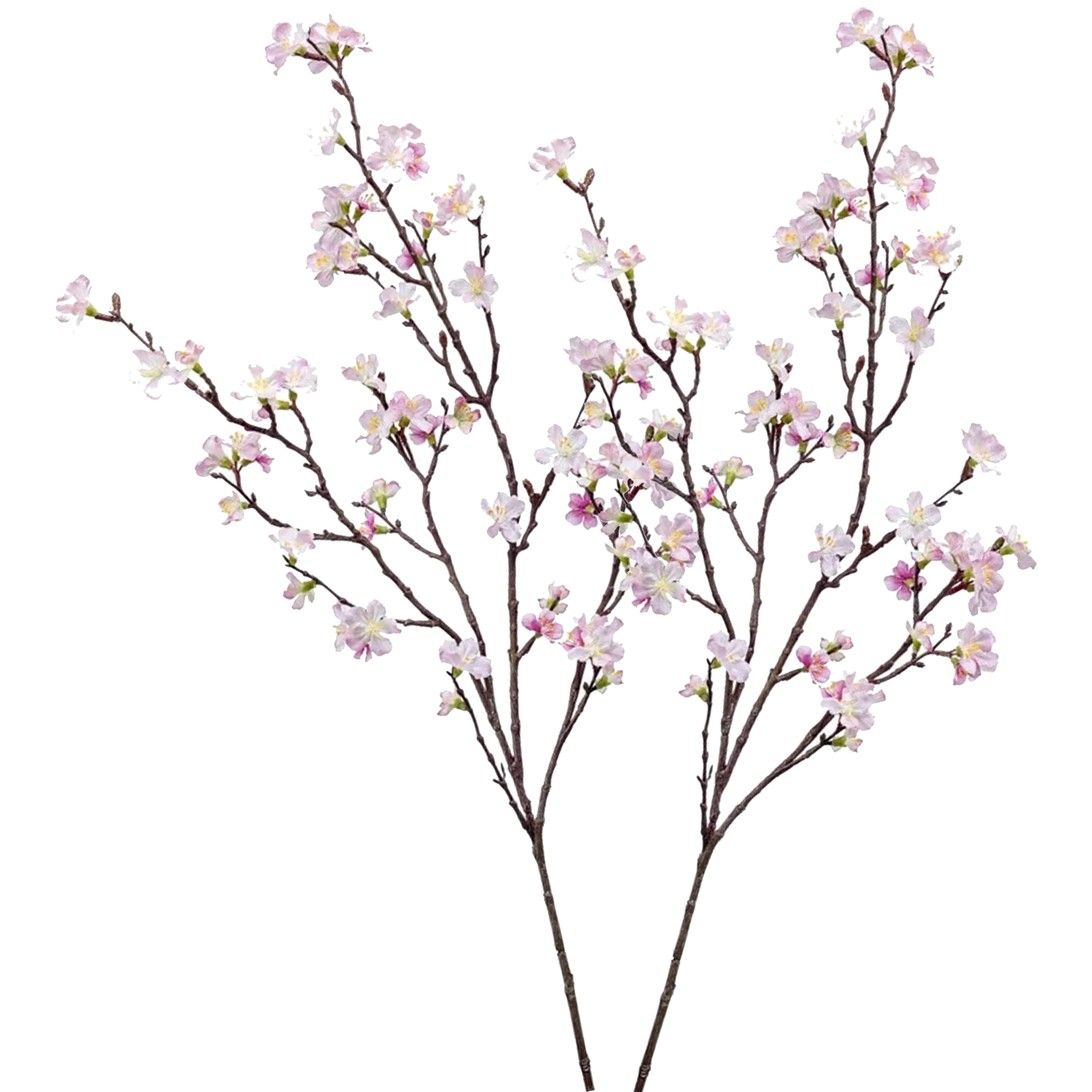 Kunst bloesemtak - 2x - 95 cm - roze - kunst zijdebloemen -