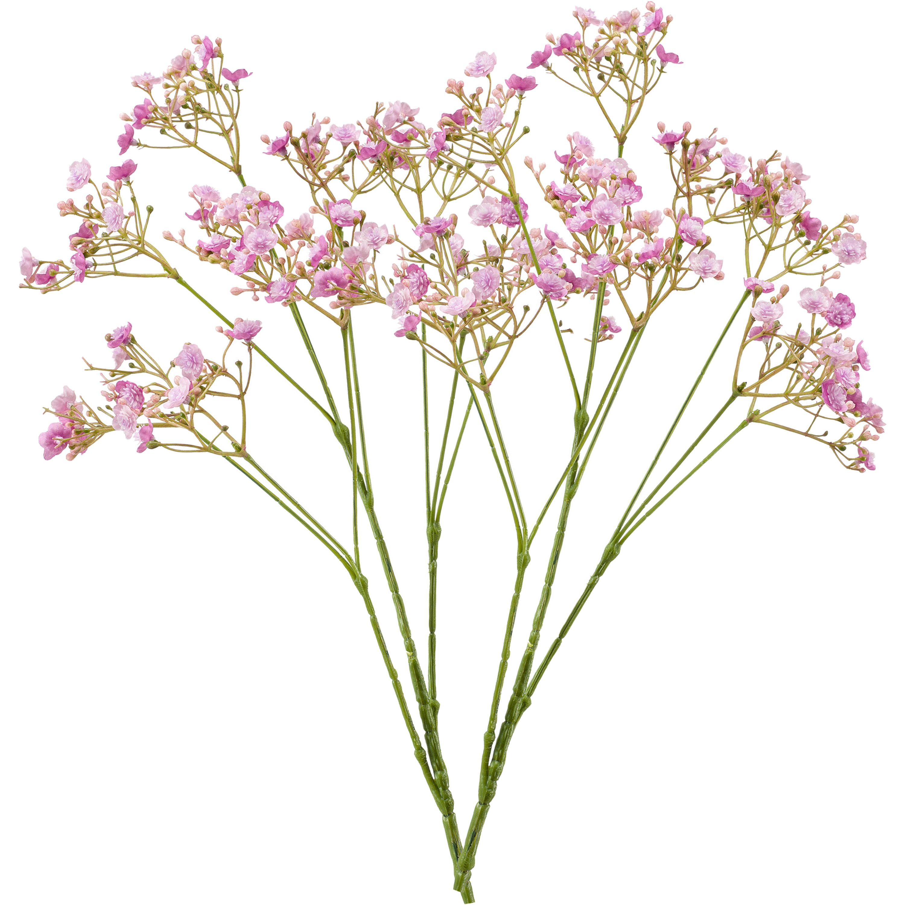 Kunstbloem Gipskruid - 2x - 68 cm - fuchsia roze - losse tak - kunst zijdebloem - Gypsophila -