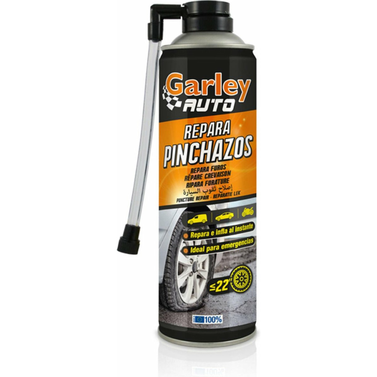 Bandenreparatie spray - auto/scooter - 500 ml - bandenreparatieset -