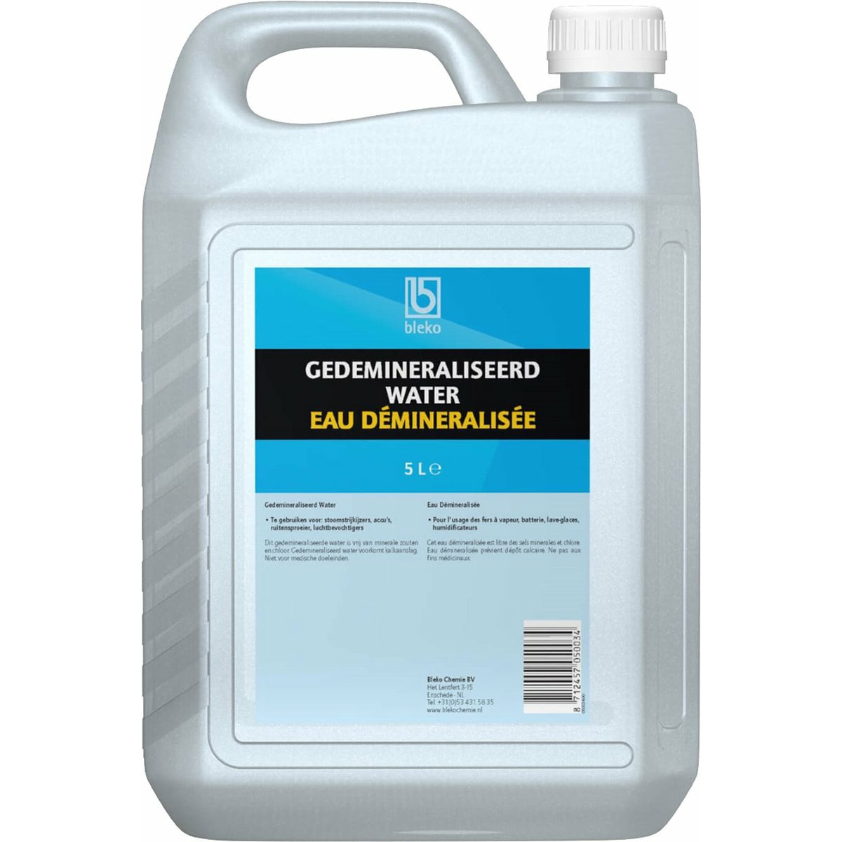 Accuwater/Demiwater - gedemineraliseerd water - fles 5 liter- water zonder zouten -