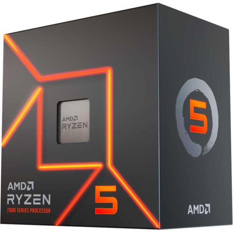 AMD Ryzen 5 7600, 3,8 GHz (5,1 GHz Turbo Boost) processor Unlocked, Wraith Stealth