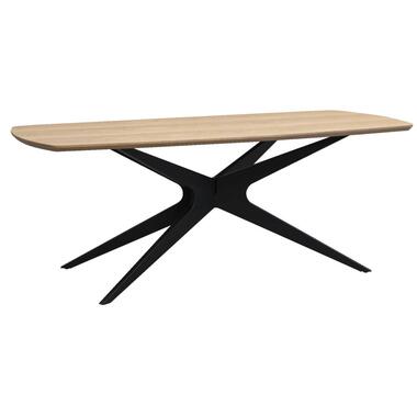Eettafel Suzanne ovaal - naturel - 220x100 cm - Leen Bakker