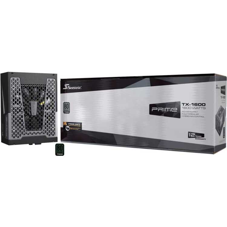 Seasonic PRIME TX-1600, 1600W voeding 2x 12VHPWR, 6x PCIe, kabelmanagement
