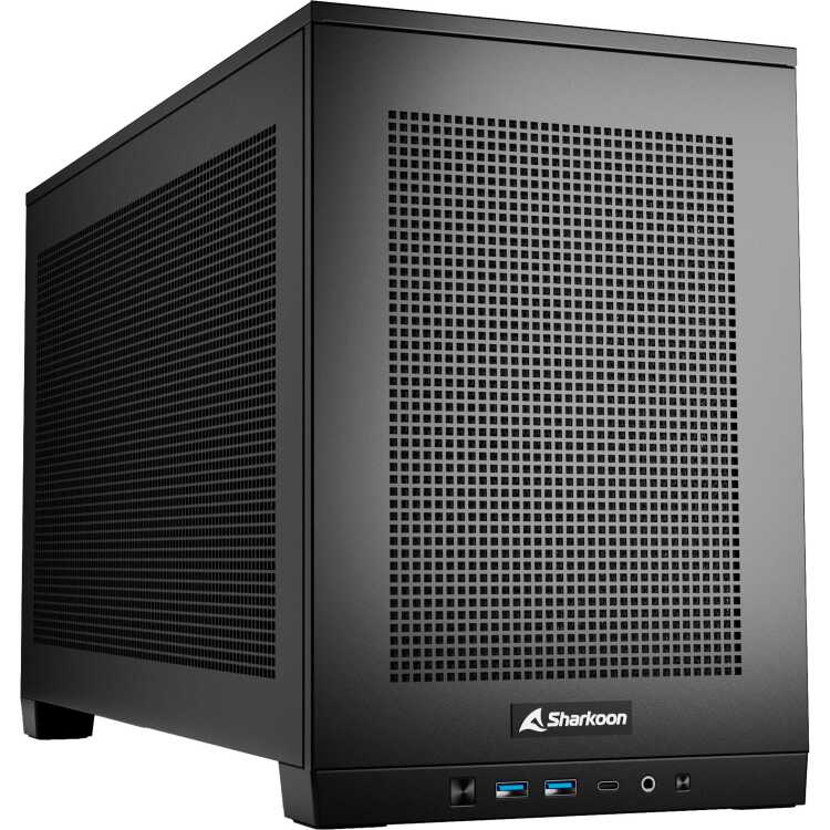 Sharkoon Rebel C20 ITX RGB tower behuizing 2x USB-A | 1x USB-C