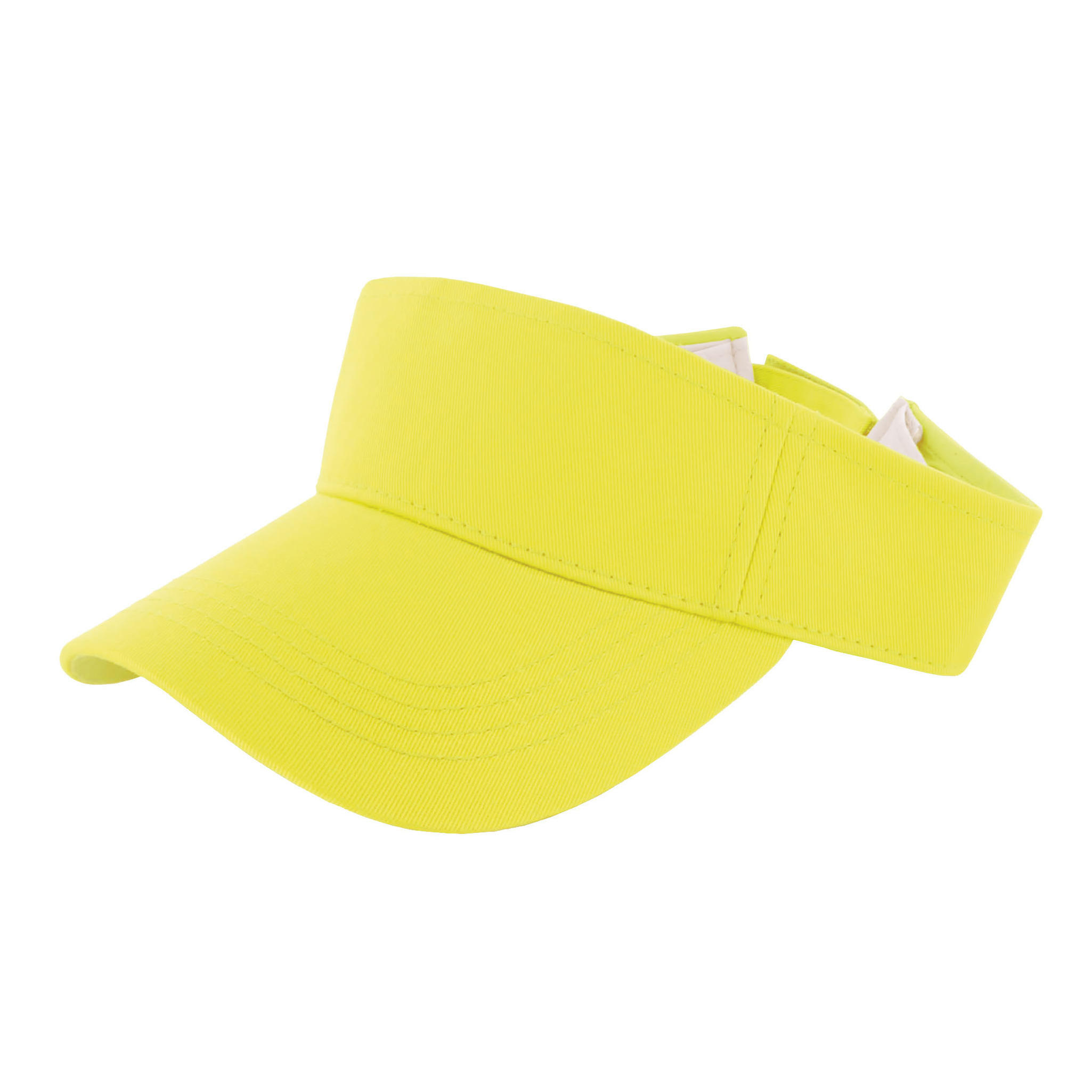 Verkleed zonneklep/sunvisor - voor volwassenen - neon geel - eighties/nineties thema -