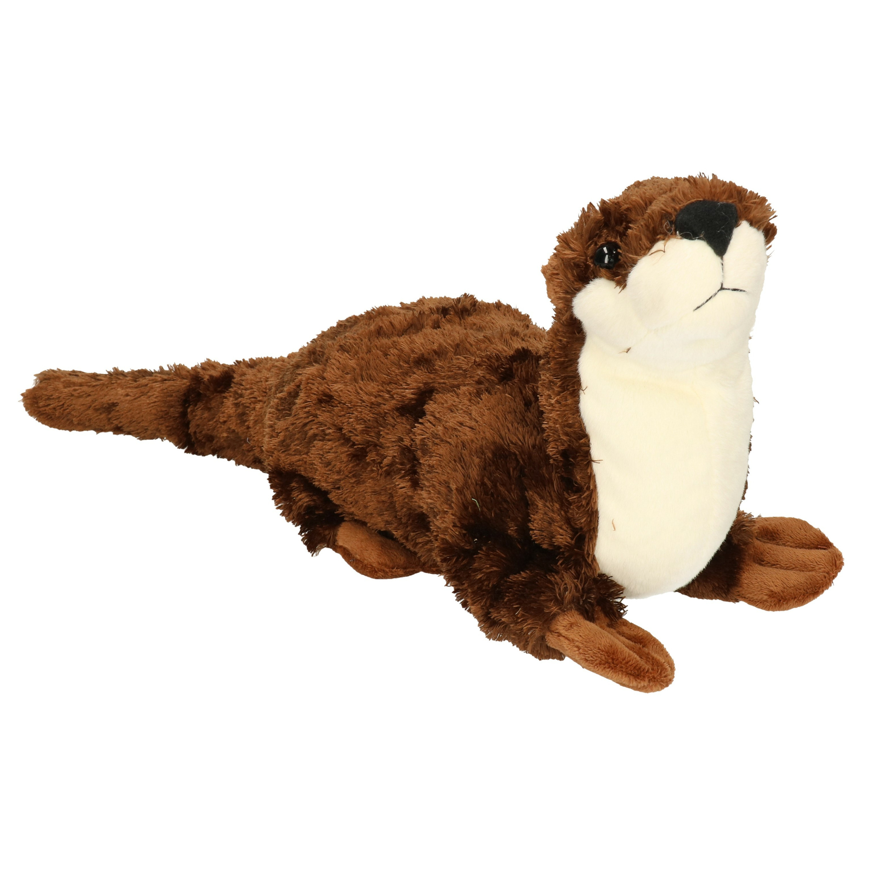 Knuffeldier Otter - zachte pluche stof - bruin - 26 cm - dieren speelgoed -