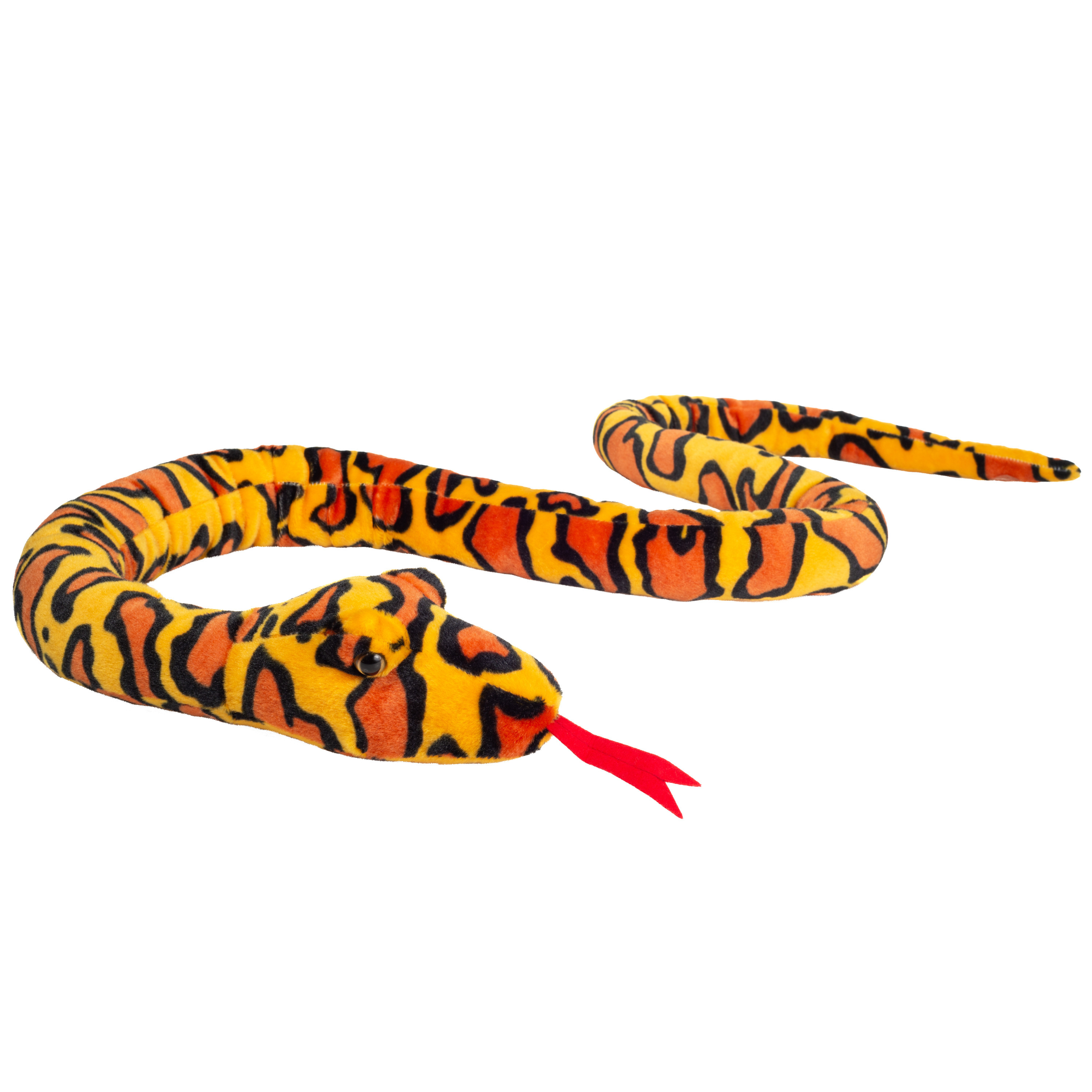 Knuffeldier Slang - zachte pluche stof - premium kwaliteit knuffels - geel - 175 cm -