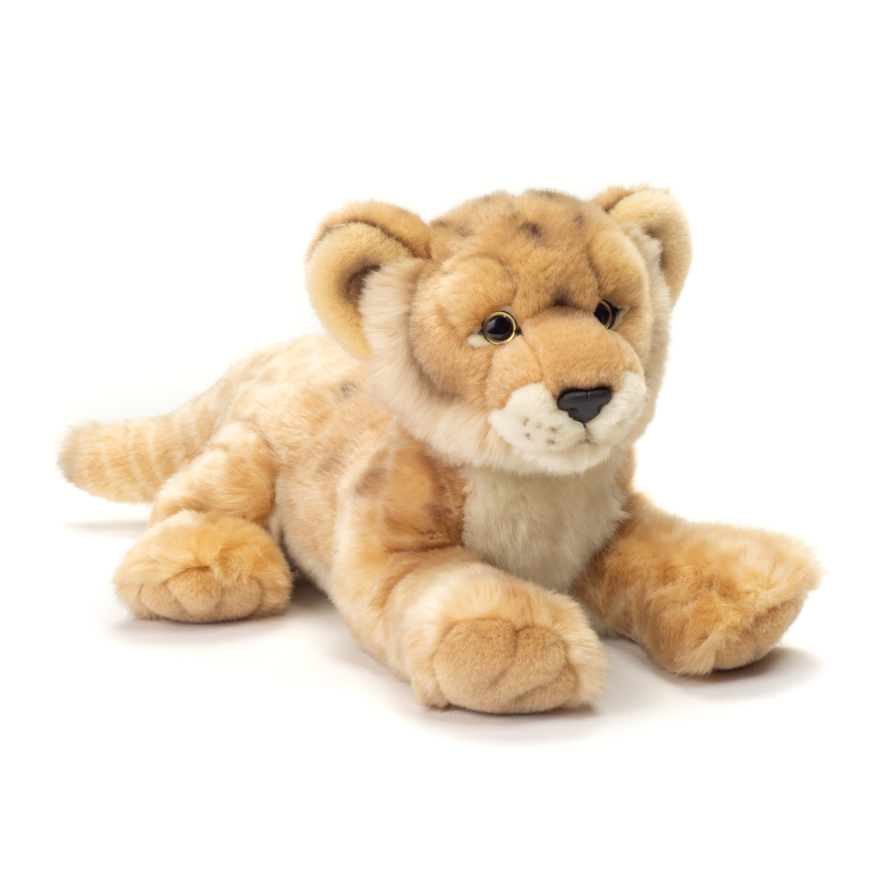 Knuffeldier Leeuwin - zachte pluche stof - premium kwaliteit knuffels - lichtbruin - 32 cm -