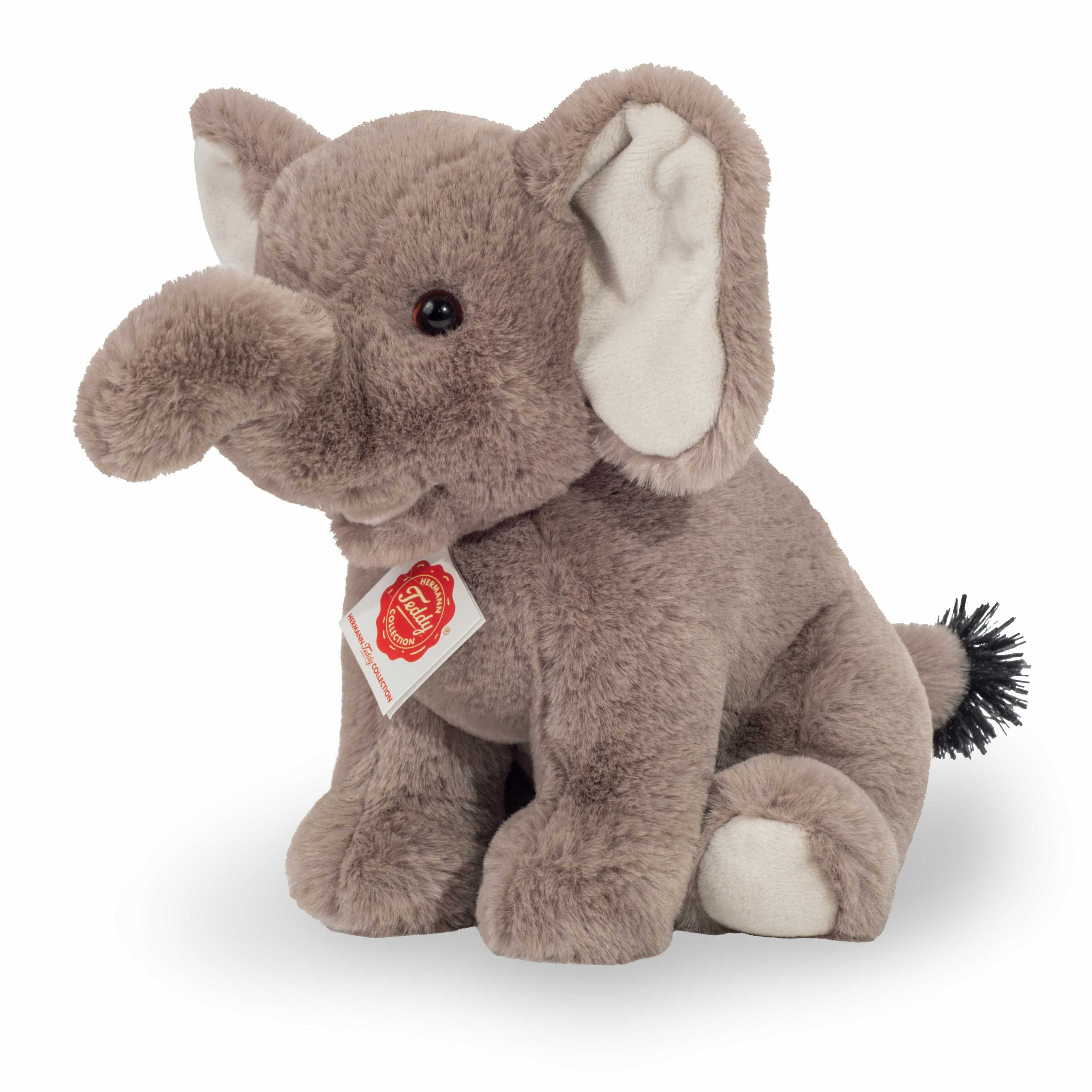Knuffeldier Olifant - zachte pluche stof - premium kwaliteit knuffels - grijs - 25 cm -