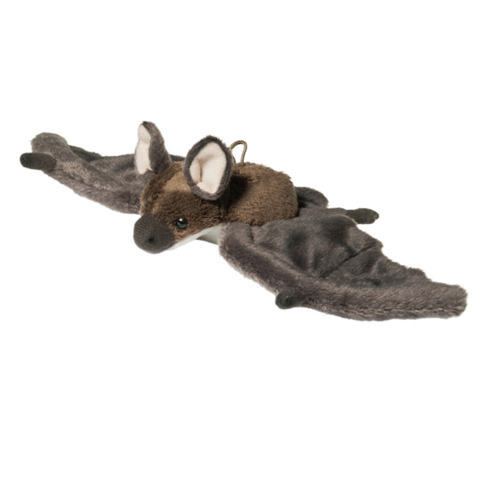 Knuffeldier Vleermuis - zachte pluche stof - premium kwaliteit knuffels - grijs - 24 cm -