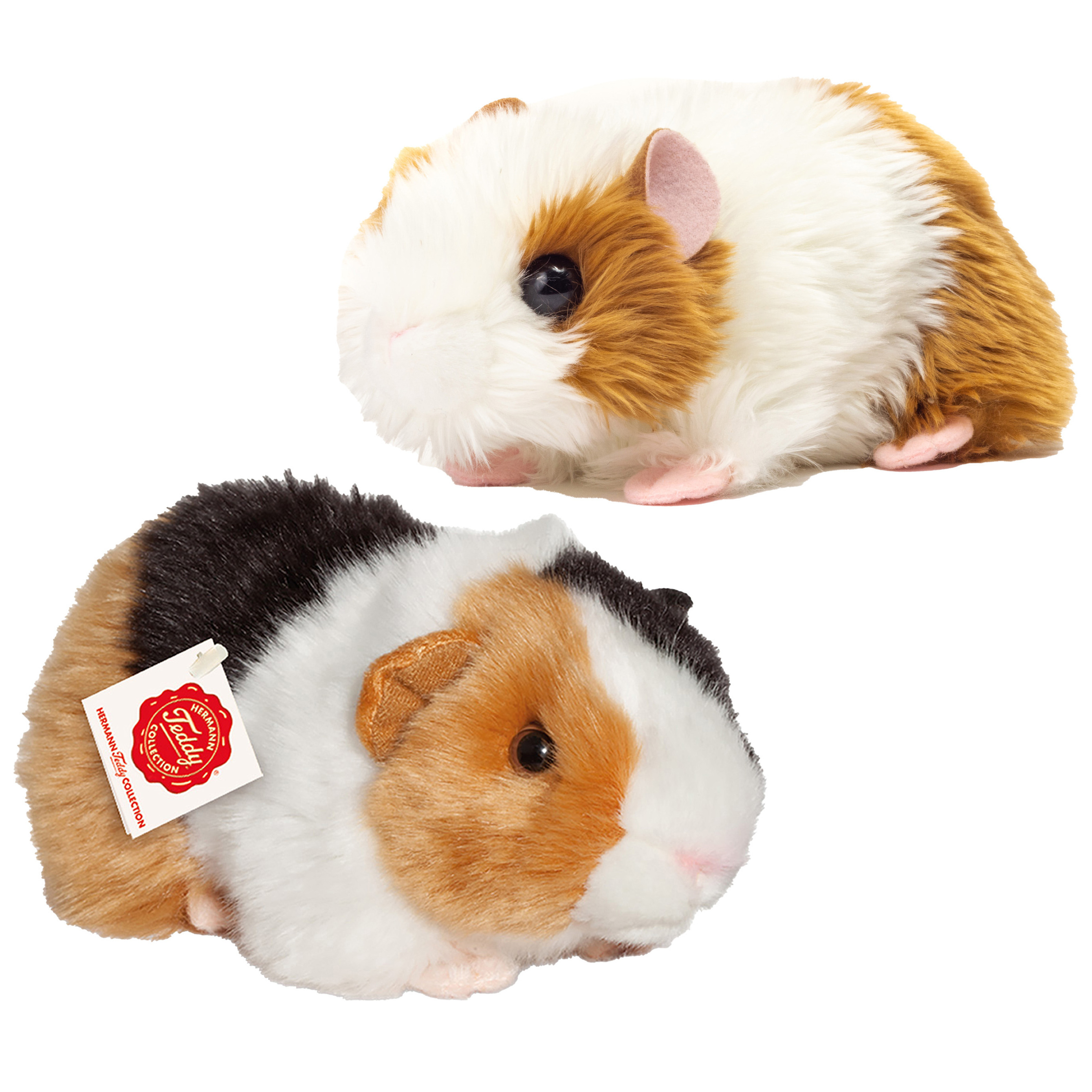 Knuffeldier Cavia set 2x stuks - zachte pluche - premium knuffels - multi kleuren - 20 cm -