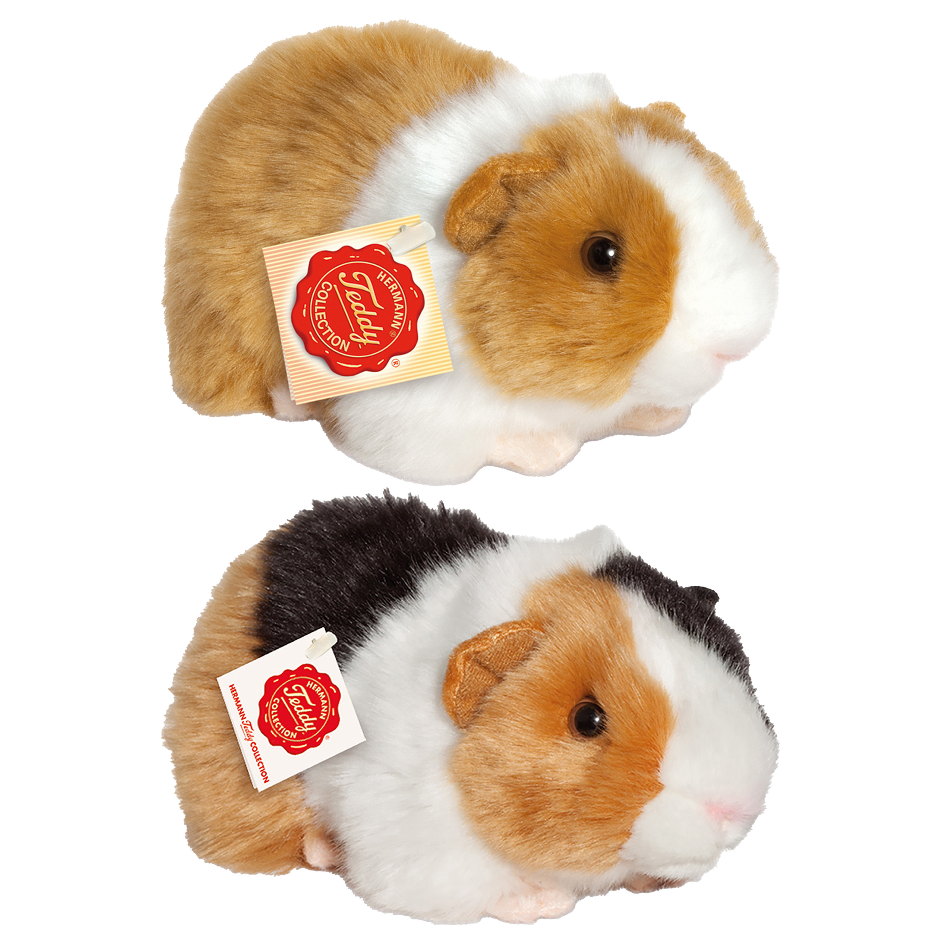 Knuffeldier Cavia set 2x stuks - zachte pluche - premium knuffels - multi kleuren - 20 cm -