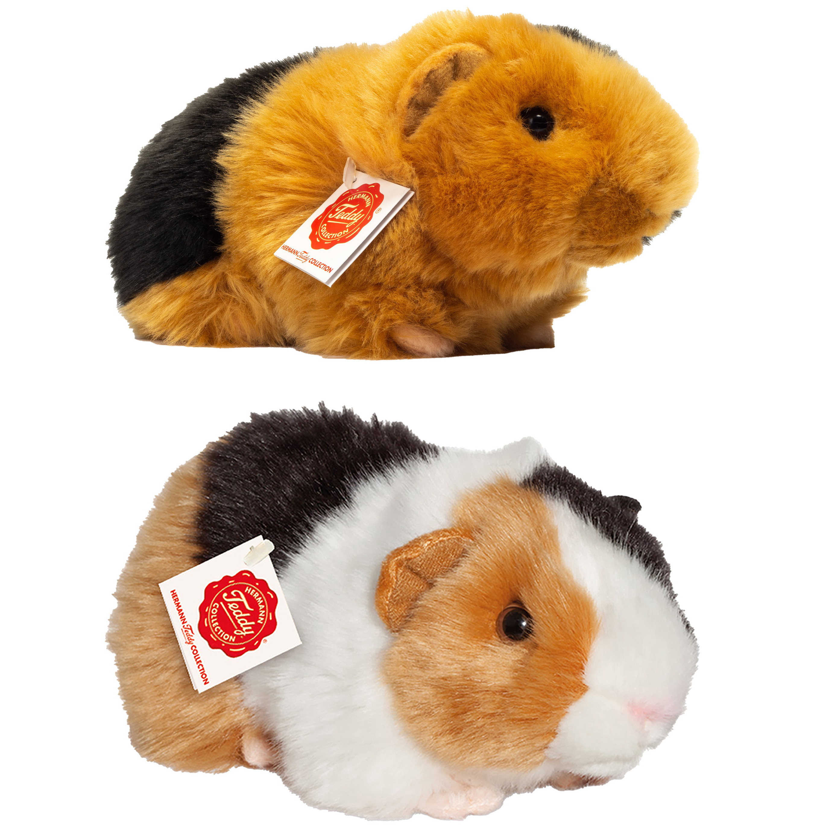 Knuffeldier Cavia set 2x stuks - zachte pluche - premium knuffels - multi kleuren - 20 cm -