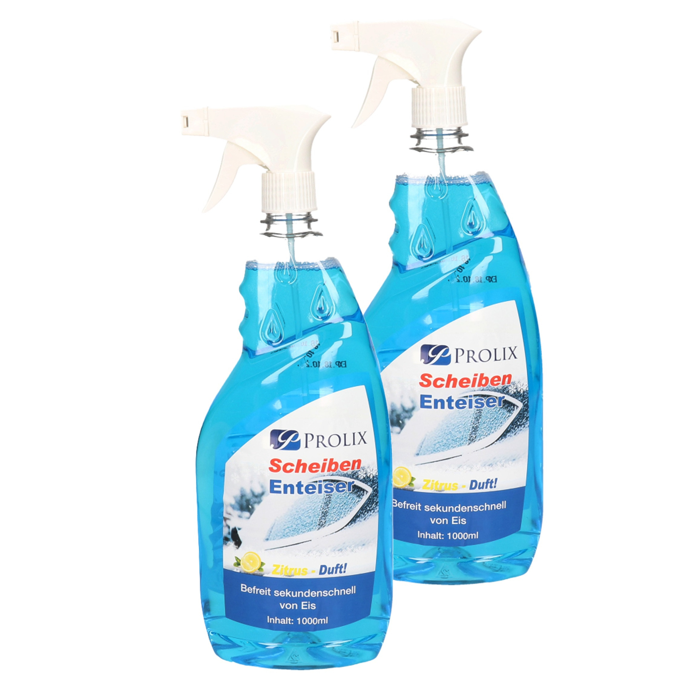 Ruitenontdooier spray - 2x - voor auto - 1L - antivries sprays - winter/vorst -