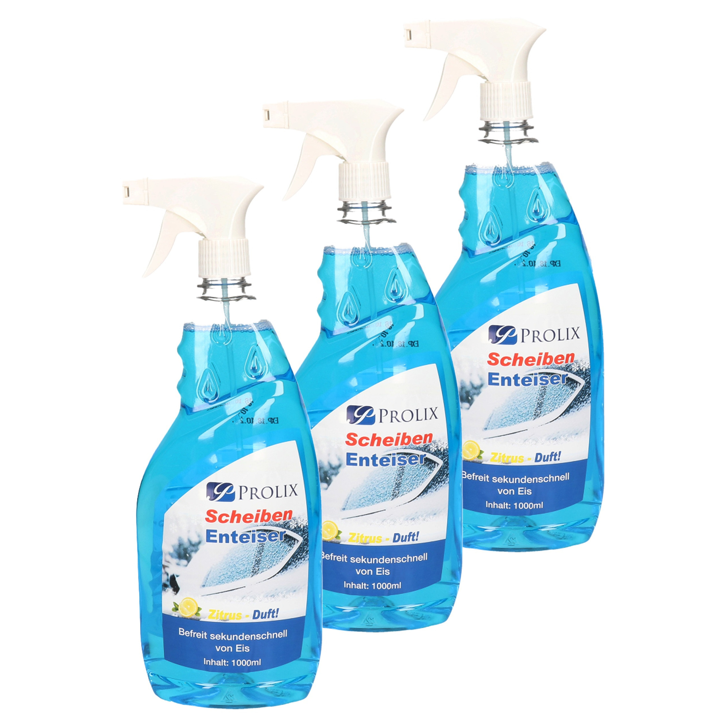 Ruitenontdooier spray - 3x - voor auto - 1L - antivries sprays - winter/vorst -