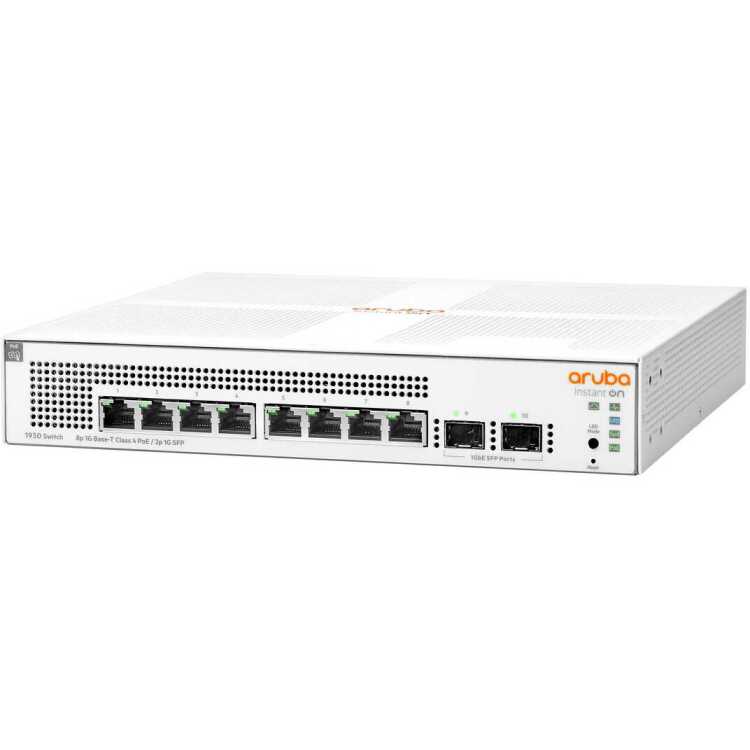 Hewlett Packard Enterprise Instant On 1930 8G Class4 PoE 2SFP 124W switch