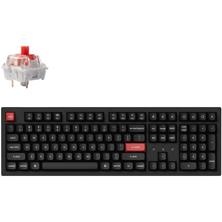 Keychron K10P-B1 Red RGB US gaming toetsenbord