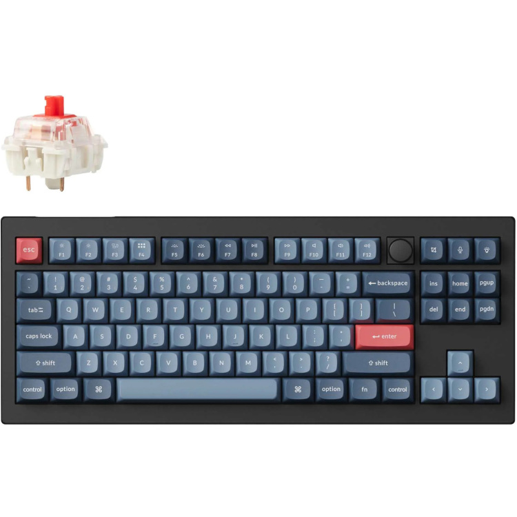 Keychron V3 Max-D1 toetsenbord RGB leds, TKL, Double-shot PBT, hot swap, 2.4 | Bluetooth | USB-C, Knob
