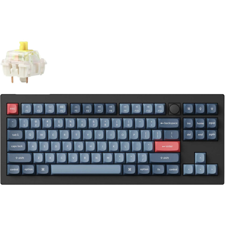 Keychron V3 Max-D4 toetsenbord RGB leds, TKL, Double-shot PBT, hot swap, 2.4 | Bluetooth | USB-C, Knob