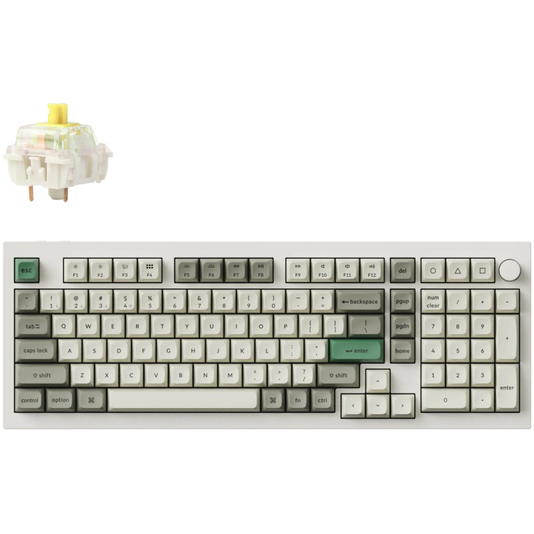 Keychron Q5 Max-P4 toetsenbord 96%, RGB leds, KSA double-shot PBT, hot swap, Knob, 2.4GHz | Bluetooth 5.1 | USB-C