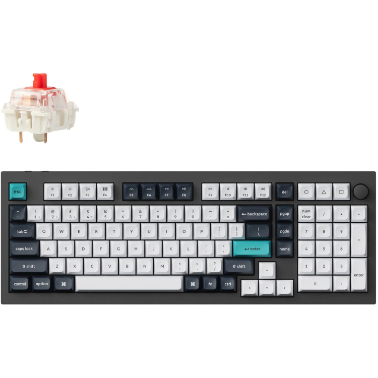 Keychron Q5 Max-M1 toetsenbord 96%, RGB leds, KSA double-shot PBT, hot swap, Knob, 2.4GHz | Bluetooth 5.1 | USB-C