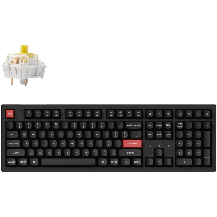 Keychron K10 Pro-B4 toetsenbord RGB leds, Double-shot PBT, USB-C | Bluetooth 5.1