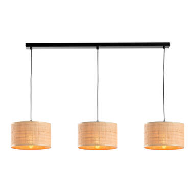 Hanglamp Romana - 3-lichts - naturel - 120x115 cm - Leen Bakker
