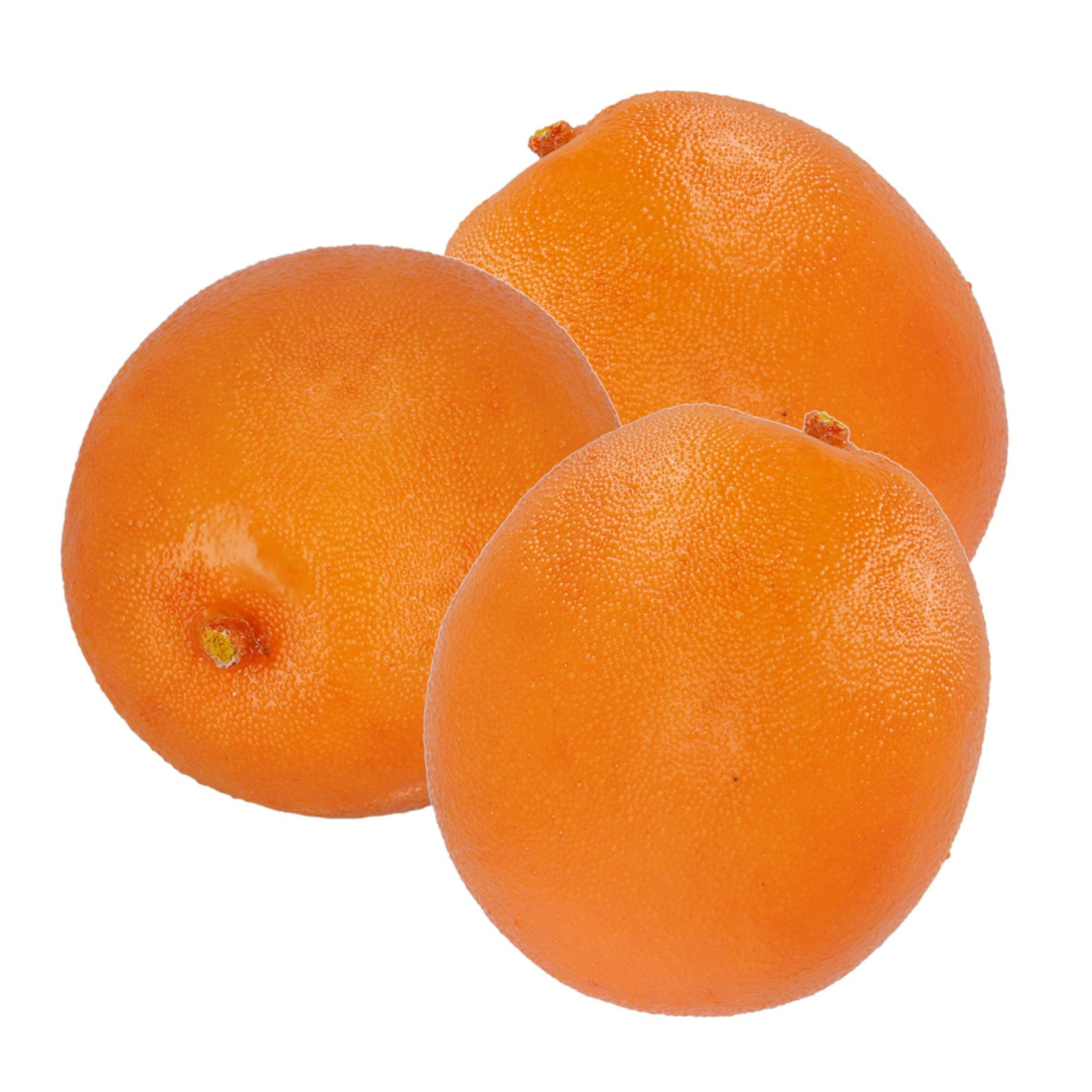Esschert Design kunstfruit decofruit - 3x - sinaasappel/sinaasappels - ongeveer 7.5 cm - oranje -