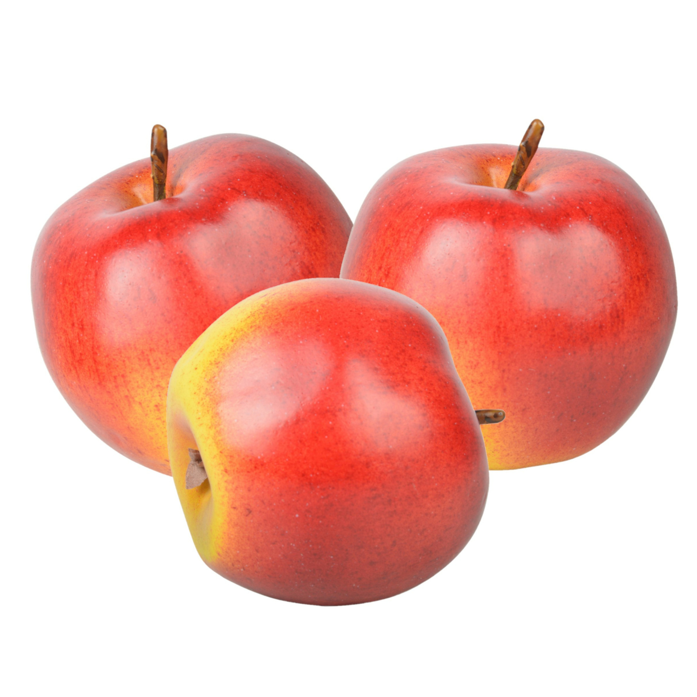 Esschert Design kunstfruit decofruit - 3x - appel/appels - ongeveer 8 cm - rood -