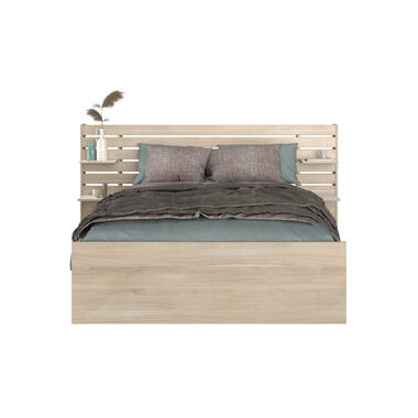 Bed Evi - eikenkleur - 140x200 cm - Leen Bakker