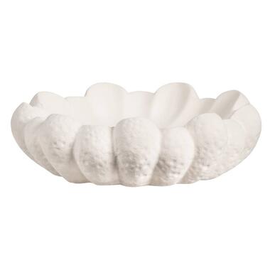 Dienblad Poppy - wit - stoneware - 6xØ22 cm - Leen Bakker