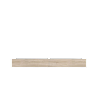 Opberglades Evi - eikenkleur (2 stuks) - Leen Bakker